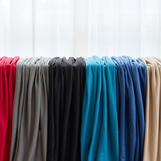 CAI TENG Fleece Throw Blankets for Couch Bulk Lightweight Warm Soft Cozy Dog Blanket 6 Pack Bulk Fleece Kids Blanket Solid for Bed Sofa Couch Office Gifts Outdoor Assorted 50 x 60 inch