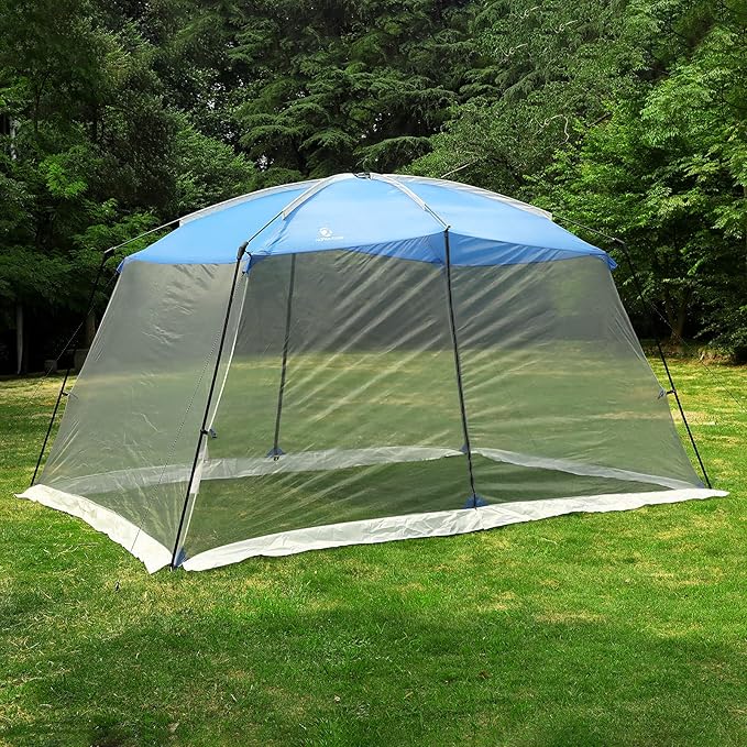 LET'S CAMP Screen House Tent 13"X 9",Netted Canopy Mesh Tents for Patios Camping, Blue