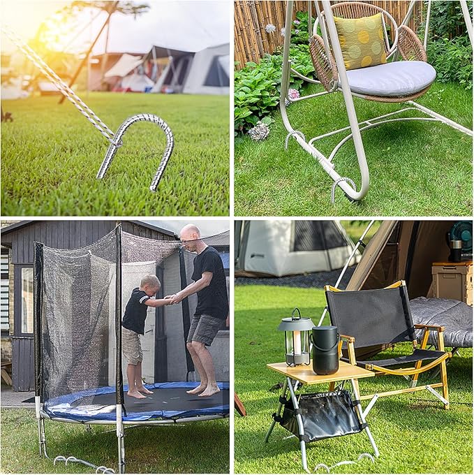 12 Inch Rebar Stakes,8 Packs Heavy Duty Metal J Hook Garden Ground Stakes for Camping Tent Canopy or Supporting for Garden Landscapes Fences Stakes (J Shape-Silver, J-12 x5/16-8pcs)