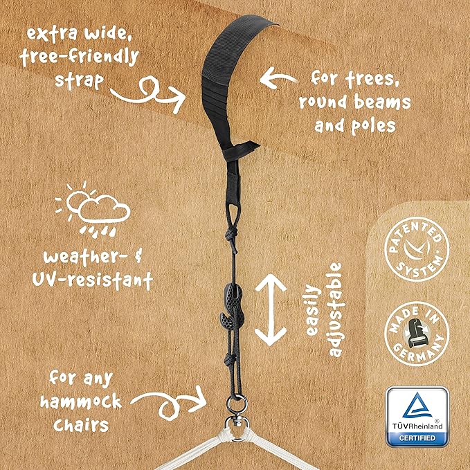 LA SIESTA® XL King Domingo Hammock Chair Swing & Tree Mount Kit - Suspension Kit for Trees Beams Posts - Weatherproof, Outdoor Indoor Hammock Swing - Hanging Chair for Bedroom Patio - Lime