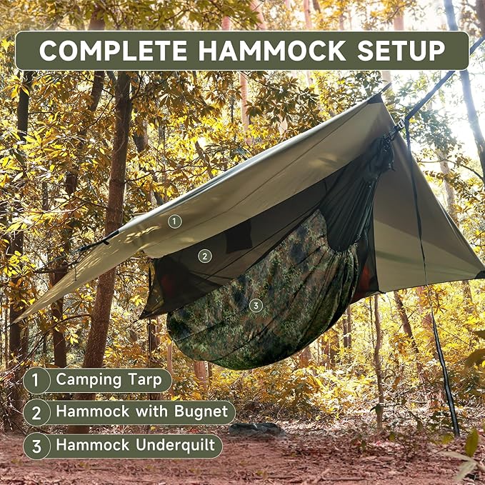 Hammock Underquilt for Camping Hammock, Warm Insulation Ultralight 4 Season Under Quilt for Hammocks, Portable for Hiking, Backpacking