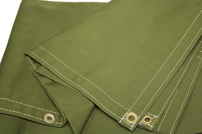 Green Workhorse Polyester Canvas Tarp 100 Ft x 100 Ft - 14.5 Oz.
