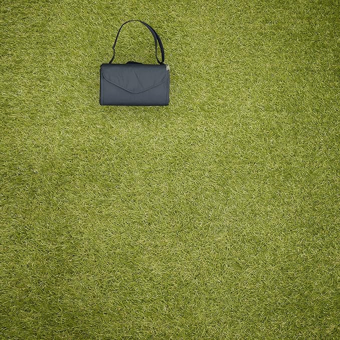 Little Unicorn 5'x7' Outdoor Family Picnic & Beach Blanket | Durable & Water-Resistant Fabric | Compact Fold & Easily Wipes Clean | Zipper Pocket (Shoreline Stripe)