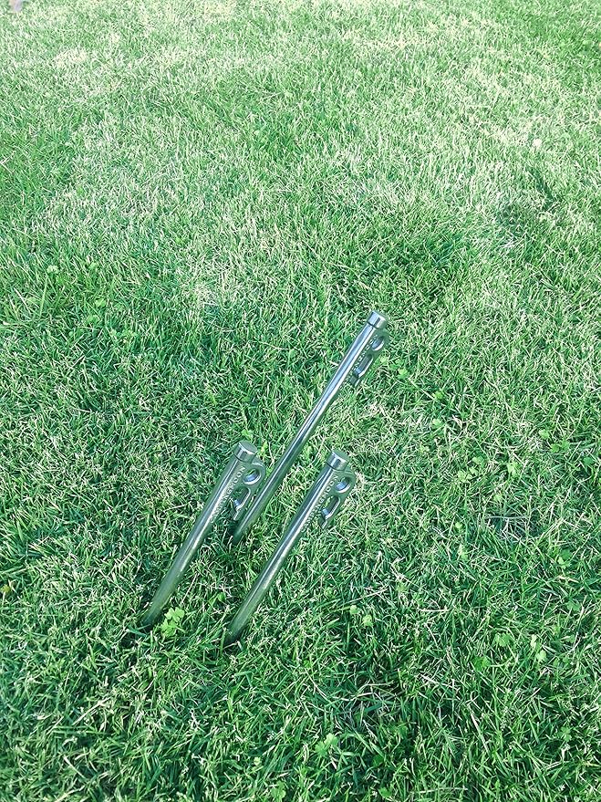 camping moon Martensitic Stainless Steel 420J2 Tent Stake R Series Power Peg Ideal for Hard Ground R-30-8P