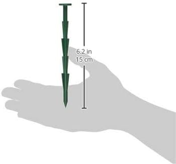 Mighty-Spikes™ Garden Stakes 100-Pack Black – 6" Super Strong, Rust & Break Resistant – Made in USA, Patented Design for Landscaping, Turf, Tarps, Tents & Camping – Reusable & Eco-Friendly