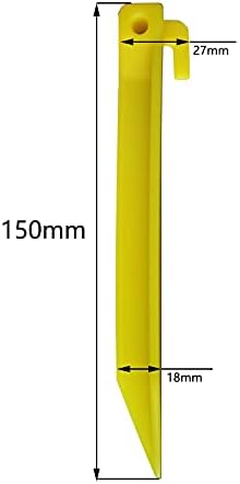 24Pcs Tent Pegs Plastic Spike Hook Awning Camping Caravan Visual Marker,12x 6inch + 12x 9inch