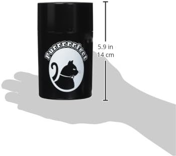 Tightpac Pawvac 6 Ounce Vacuum Sealed Pet Food Storage Container; Black Cap & Body/White Cat