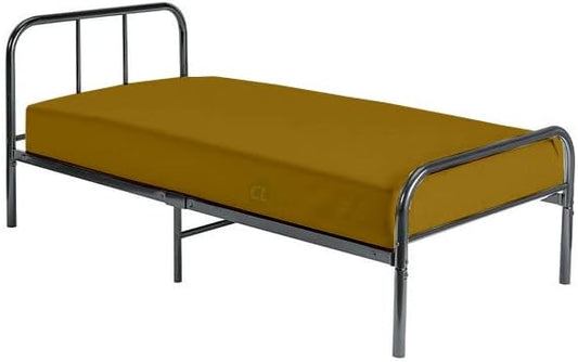 Cot Fitted Sheet 28 x 75, 100% Egyptian Cotton, 1 PC Cot Size Bottom Sheet Only, Perfect for Narrow Twin, Camp Bunk, Army Cots, Trifold Mattress, Camping Cot, Guest Bed Replacement(Sand Taupe)