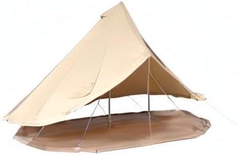 VEVOR Canvas Tent Bell, Yurt 4 Seasons for Camping with Stove Jack, Breathable Holds up to 4 People, Family Camping Outdoor Hunting Party