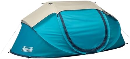 Coleman Pop-Up Instant Tent Sets Up in 10 Seconds, Portable & Lightweight 2/4 Person Weatherproof Camping Tent with Adjustable Rainfly