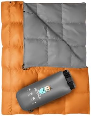 Puffy Blanket for Cold Weather - Down Camping Blanket with Sustainable Insulation, Lightweight & Warm Outdoor Camping Quilt, Water-Resistant, Compact & Packable