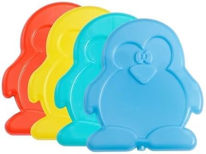 Fit & Fresh Cool Coolers Kids Lunch Box Ice Packs, Slim Ice Packs for Lunch Bags, Lunch Ice Packs Reusable-Multicolored 8 Pack Penguin