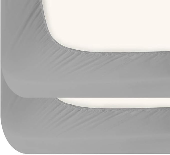 Biloban King Fitted Sheet, King Bedding Fitted Sheets Only with Deep Pocket up to 18", Bottom Sheet, Shrinkage & Stain Resistant Bed Sheets, Wrinkle Free & Easy Care, Grey