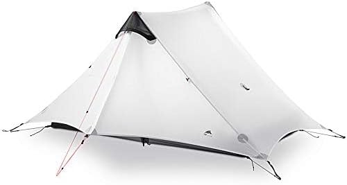 3F UL GEAR Lanshan 2 Person Tent Hiking Ultralight Camping Tent Professional 15D Silnylon Rodless Trekking Pole Tent Waterproof Backpacking Outdoor for Camping, Bivvy