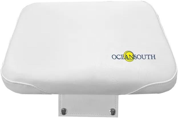 Oceansouth Seat Cushions for Yeti Coolers (Press Stud Fittings) (White, YETI 6G) Camping yeti seat Cushion Handle Beach Chair ice Box chests and Coolers Foam Cooler Boat Seats