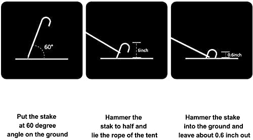 Eurmax USA Trampolines Stakes Heavy Duty Ground Stakes Canopy Parts Wind Stake with Rope 12 Inch Heavy Duty Stake Safety Ground Anchor Galvanized Steel J Shaped, Pack of 4(Green)