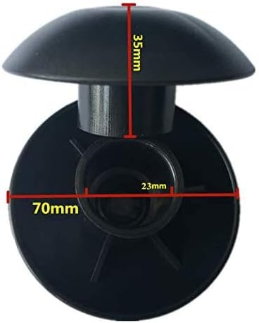 Blas Boat Cover Support Mushroom Cap 70mm/2.75 Inches, Anti-Burst Front or End Cap for Camping and Backpack Tent, Puncture Proof for Tarp (4 Packs, Black)