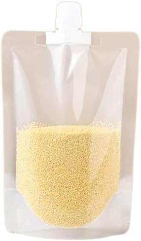 【15 Pack】 Food Stora Bags Grain Moisture-Proof Sealed Bags Stand Up Packaging Pouches Lar Reusable Sealed Bag with Handle and Cap BPA Free,16.7"x14"