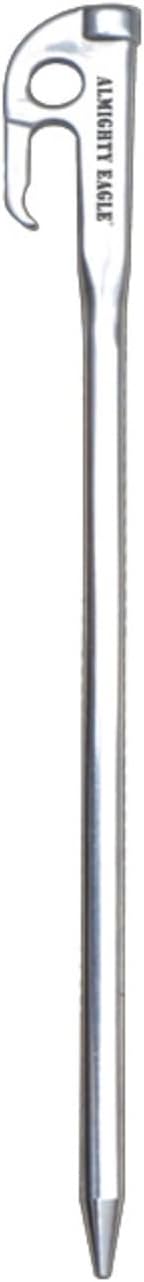 30cm Stainless Steel Tent Pegs Ground Nails Camping Hiking Metal Anchors Durable Practical Multifunctional Outdoor Use，8 Stainless Steel Ground Pegs with Mallet Hammer, Storage Bag