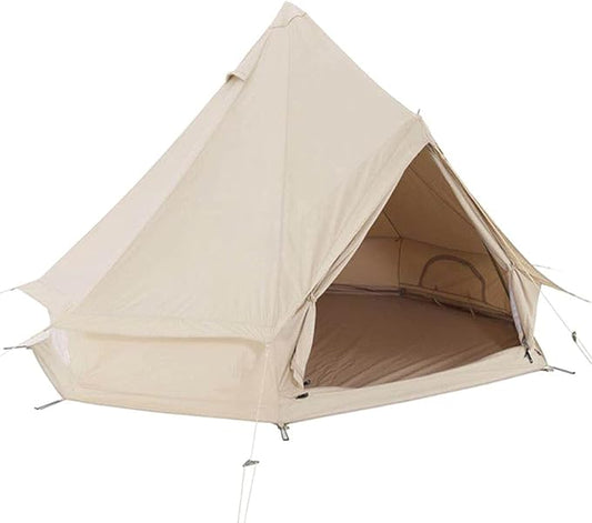 GeRRiT Large Camping Tent Bell Tent with Stove Hole Cotton Canvas Tents Tent 4 Season Indian Tent for Family Camping Outdoor Hunting