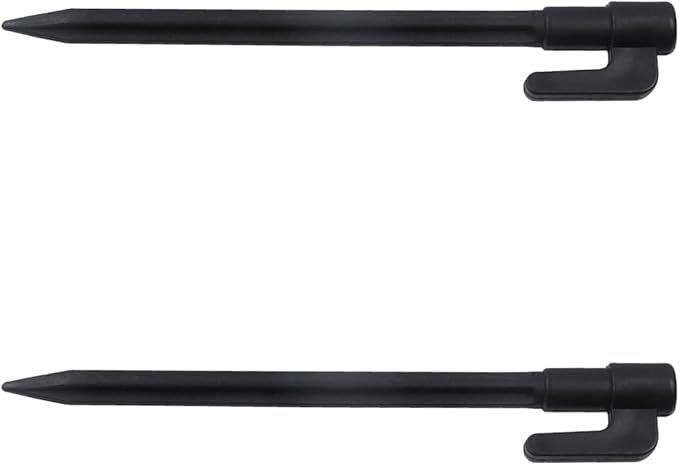 50 Pcs 6in Heavy Duty Plastic Landscape Edging Stakes Garden Stakes Anchoring Spikes, Plant Support Lawn Stake Tent Pegs Spike Hook for Outdoor Activities Garden Camping Black