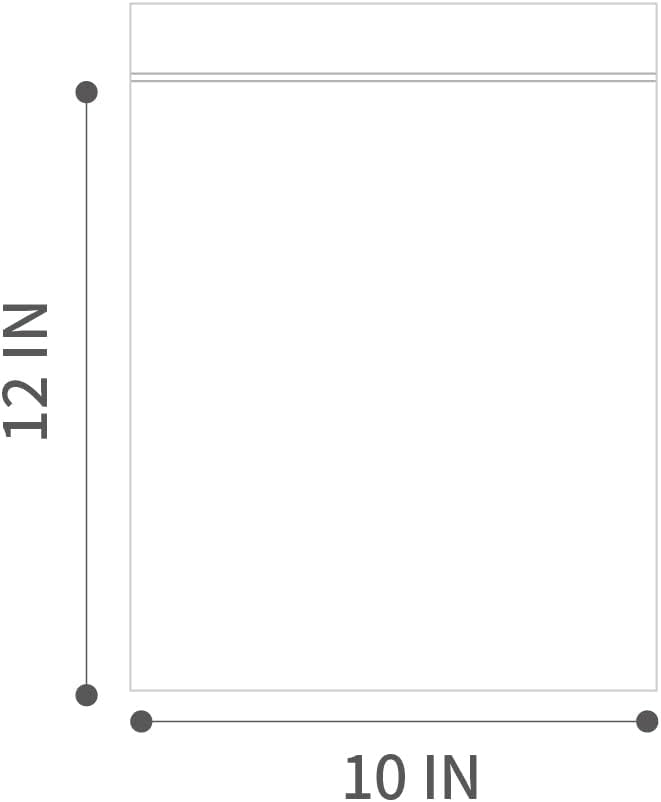 24/7 Bags - 10” X 12” (200 Count)2 Mil Clear Reclosable Zip Plastic Poly Bags with Resealable Lock Zipper Food Grade