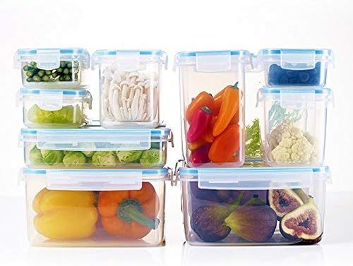 Komax Biokips Large Food Storage Container 155oz. (set of 2) - Airtight, Leakproof With Locking Lids - BPA Free Plastic - Microwave, Freezer and Dishwasher Safe - Great For Fruit & Vegetables