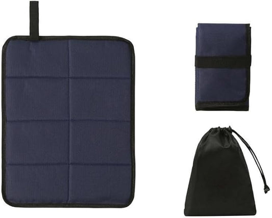 Portable Lightweight Mini Waterproof Folding Mat, Sitting Pad for Outdoor Activities, Suitable for Stadiums, Camping, Field Comfort Pad, Navy Blue
