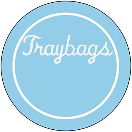 Smell Proof Odor Free Mylar TRAYBAGS (50 pack) Stand Up Foil Pouch, Strong Reusable Zip Seal, 4 Mil Thick. ROYPACK (Clear Front/White Back, Large)