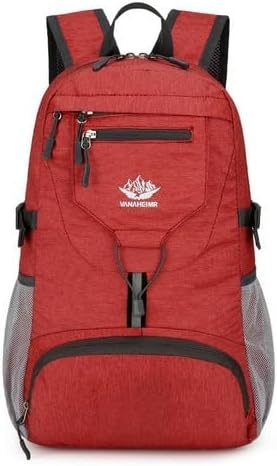 Large Camping Backpack,Lightweight Hiking Trekking For Men Women Large Capacity Outdoors Mountaineering Portable Travel Bag (red, Uniform size)