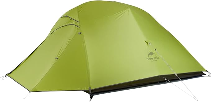Naturehike Cloud-Up 3 Person Lightweight Backpacking Tent with Footprint - 3 Season Free Standing Dome Camping Hiking Waterproof Backpack Tents