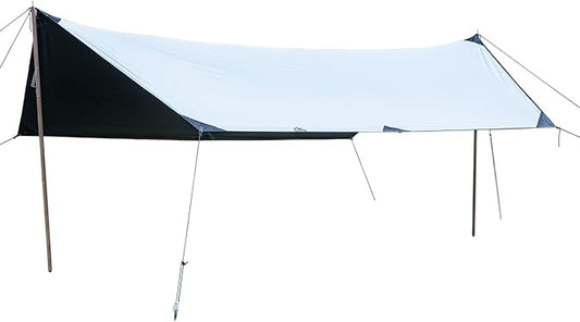 iClimb Waterproof Sun Shield Tarp UPF 50+ for Tent Hammock Camping Backyard Party (Tarp 14'4" × 9'6")