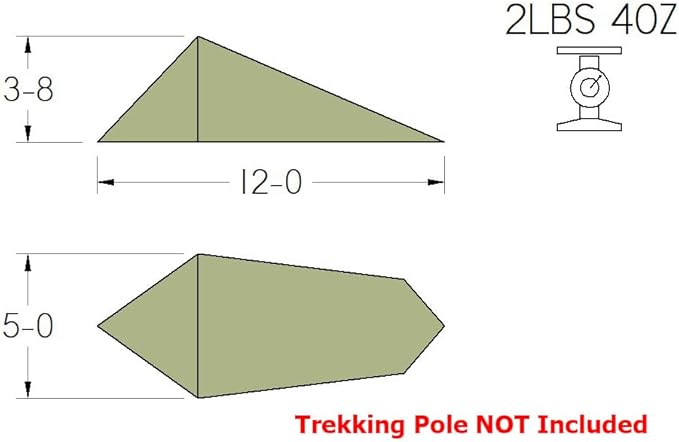 Ultralight Tent Boonedox One (1) Person Trekking Pole Tent for Backpacking, Waterproof Hiking, Lightweight Camping Tent for Scouts, Trekker (Trekking Poles NOT Included) Camping Tent
