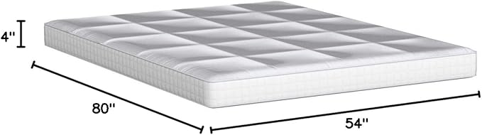 DoCred Full Size Futon Mattress, Extra Thick Foldable Japanese Floor Mattress Memory Foam Sleeping Pad for Adults - Roll Up Mattress Tatami Mat Folding Sleeping Pad Breathable Floor Lounger Guest Bed