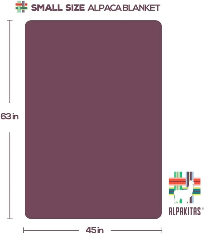 ALPAKITAS Alpaca Wool Blanket Throw | Large, Beautiful, Warm, Stripes | 64 x 45 inches | Ultra-Soft, Hypoallergenic and Breathable | Non-Itchy or Scratchy (Orange)