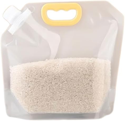 【15 Pack】 Food Stora Bags Grain Moisture-Proof Sealed Bags Stand Up Packaging Pouches Lar Reusable Sealed Bag with Handle and Cap BPA Free,16.7"x14"