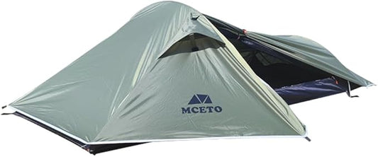 Backpacking Tent 1 Person Ultralight Aluminum Pole Stormproof Camping Tent Suitable for Four Seasons Single Person Tent,Best one Person Tent, Armygreen