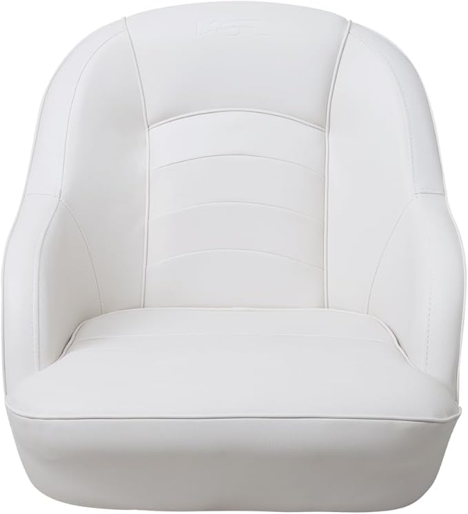 Bucket Pontoon Boat Seat (White/White)