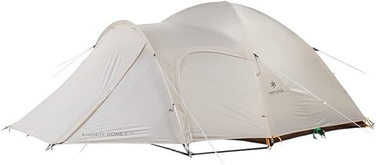 Snow Peak Amenity Dome Tent, Comfortable, Outdoor Adventure, Camping, Three Seasons, Outer Vestibule, Removeable Rainfly, Ivory