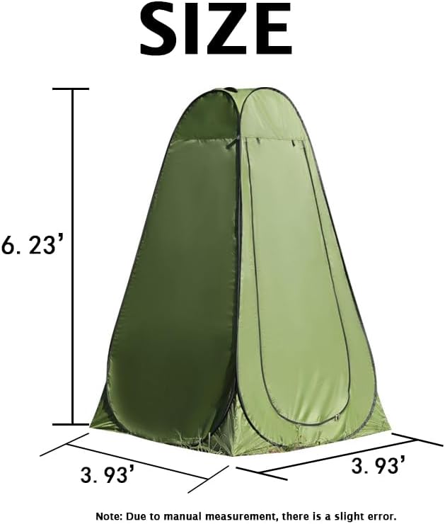 Portable Toilet with Pop Up Privacy Tent,XL Large Portable Toilet for Adults, Outdoor Camping Shower Tents Changing Room Emergency Folding Toilet Tent Kit with Carry Bag for Camping