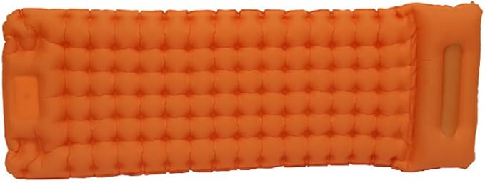 Lightweight Inflatable Camping Mattress, Extra Thickness 3.9 Inch, Inflating Sleeping Pad for Camping, Hiking, Traveling, Orange