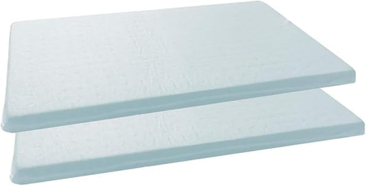 LOFE Adjustable Memory Foam Pillow's Two Layers - 1.2'' Insert 2 Pack for Cervical Pillow for Neck Pain Relief, CertiPUR-US Memory Foam Piece，Thin Pillow for Stomach Sleeper, Blue, Soft