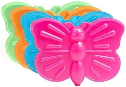 Fit & Fresh Cool Coolers Kids Lunch Box Ice Packs, Slim Ice Packs for Lunch Bags, Lunch Ice Packs Reusable-Multicolored 8 Pack Butterfly