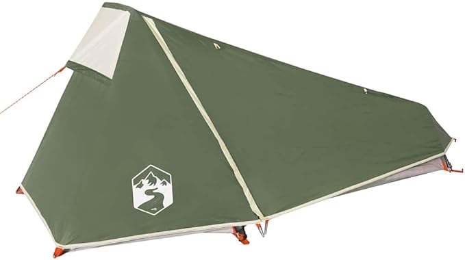 1-Person Tunnel Camping Tent, Waterproof Lightweight Backpacking Tent with Detachable Rainfly, Portable Hike Shelter for Outdoor Traveling, Easy Setup Green