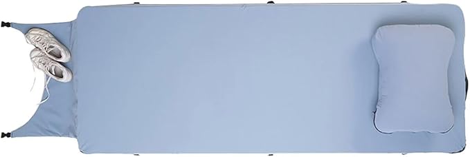 HEST Foamy Camping Mattress Pad - Memory Foam Portable Roll Up Sleeping Cot Mattress for All Adventures - Dual Layer Comfort & Support - No Pump Needed - Water-Resistant Design - Easy Carry Handle