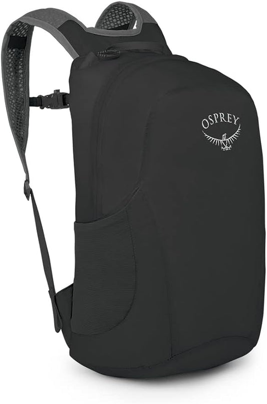 Osprey Ultralight Collapsible Stuff Pack - Lightweight, Packable Travel Backpack — Extra Bag For Travel and Every Day — 18 L Capacity Daypack to Expand Luggage, Black