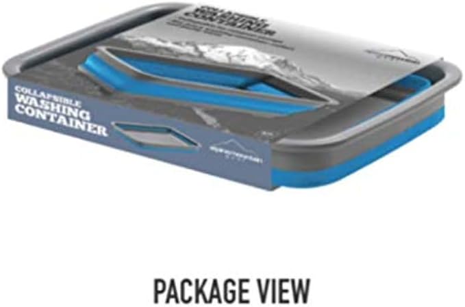 Collapsible Silicone Washing Container for Camping and Backpacking - Camping Dishware Gear Essentials in Blue (Made by Caddis Sports)