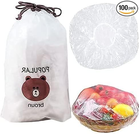 Fresh Keeping Bags, Plastic Sealing Bags Food Cover, Universal Kitchen Wrap Seal Fresh Keeping Caps Fresh Keeping Bags Covers,Plastic Stretchable Food Covers for Leftover And Meal Prep (100PCS)