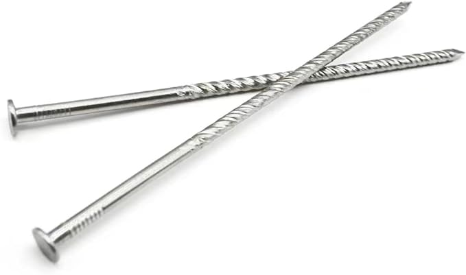 17 Pcs 6-Inch Artificial Turf Stakes, Stainless Steel Spiral Landscape Spikes, Landscape Edging Anchoring Spikes for Paver Edging, Weed Barrier, Artificial Turf Stake, Tent Stakes