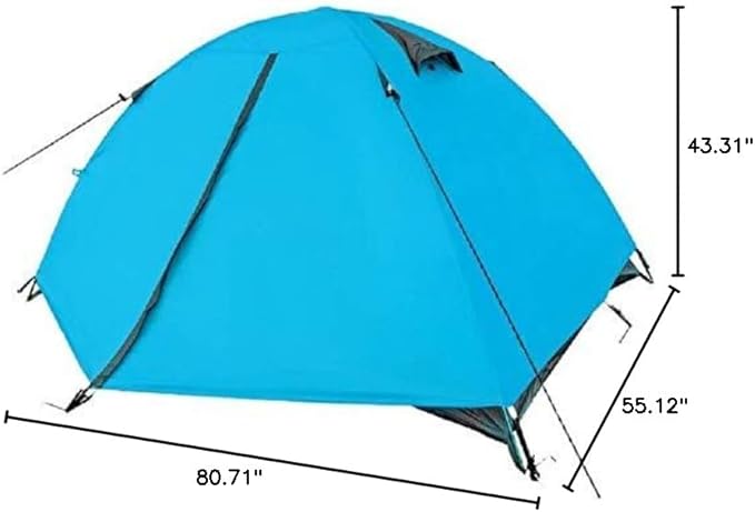 Tent for Camping Instant Cabin Tent for Campin Couples Vacation Leisure Four Seasons Tents Aluminum Alloy Rods Double Oxford Cloth Rain Wind Camping Adventure Mountaineering Multi-Purpose Tent